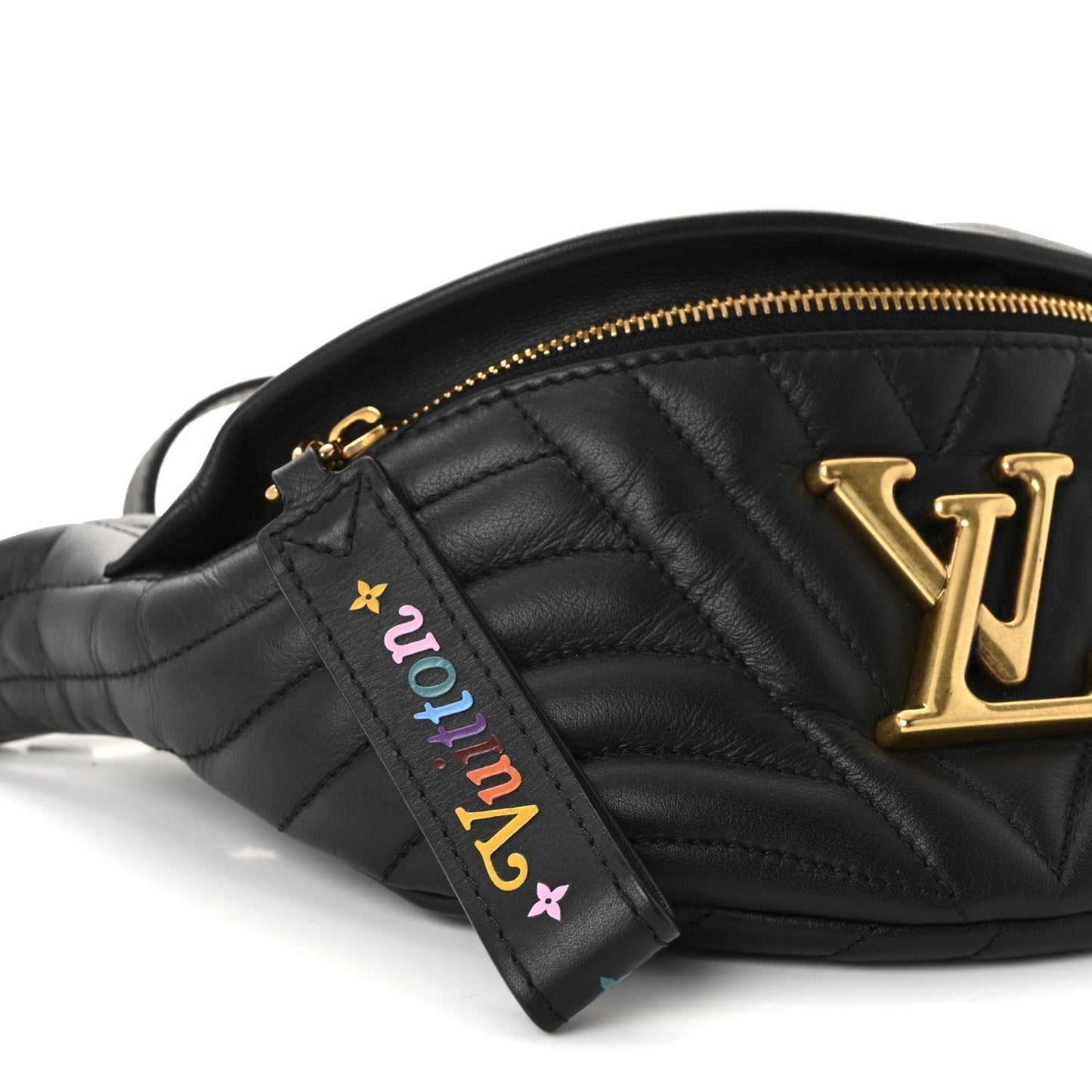 Calfskin Quilted New Wave Bumbag Black