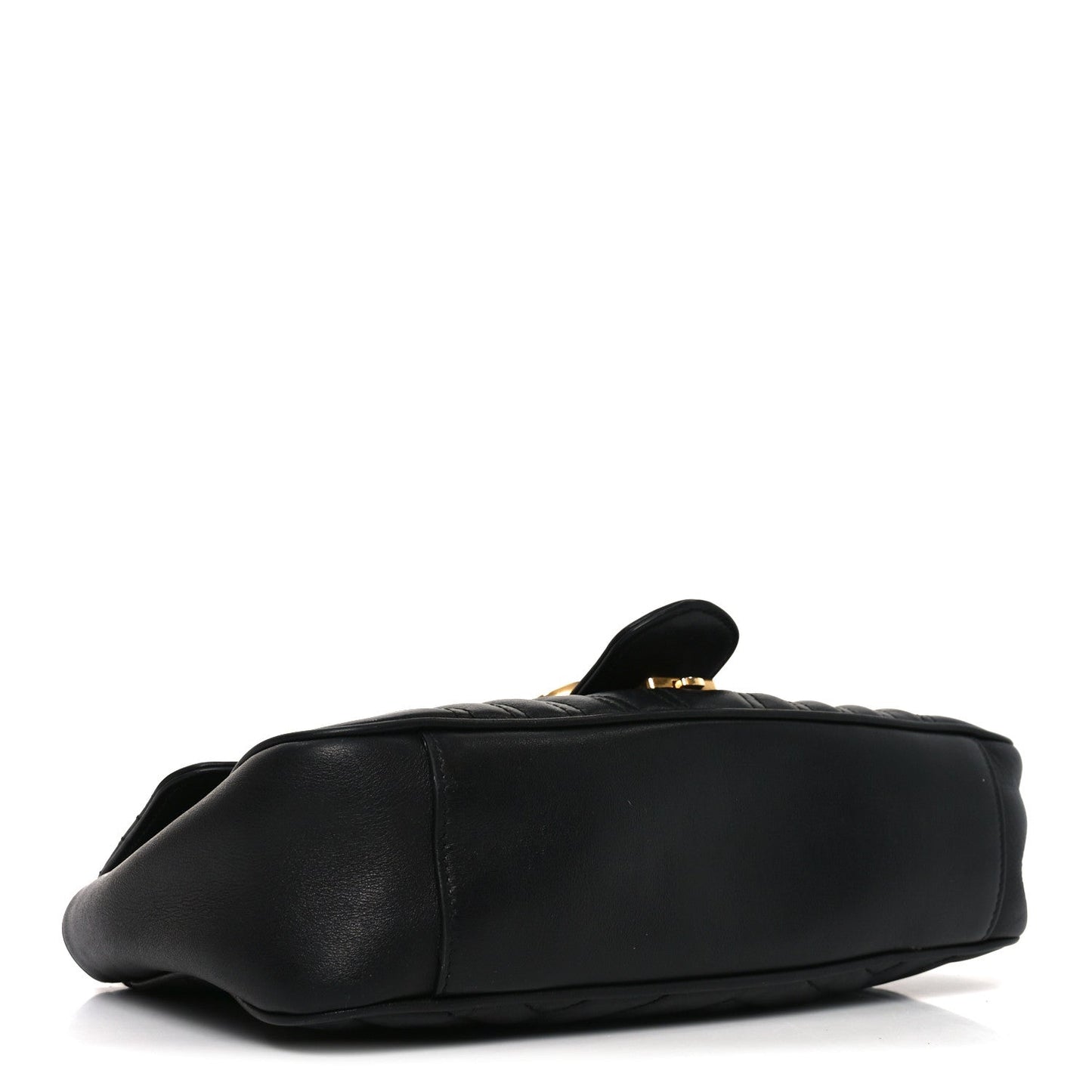 Calfskin Matelasse Small GG Marmont Shoulder Bag Black