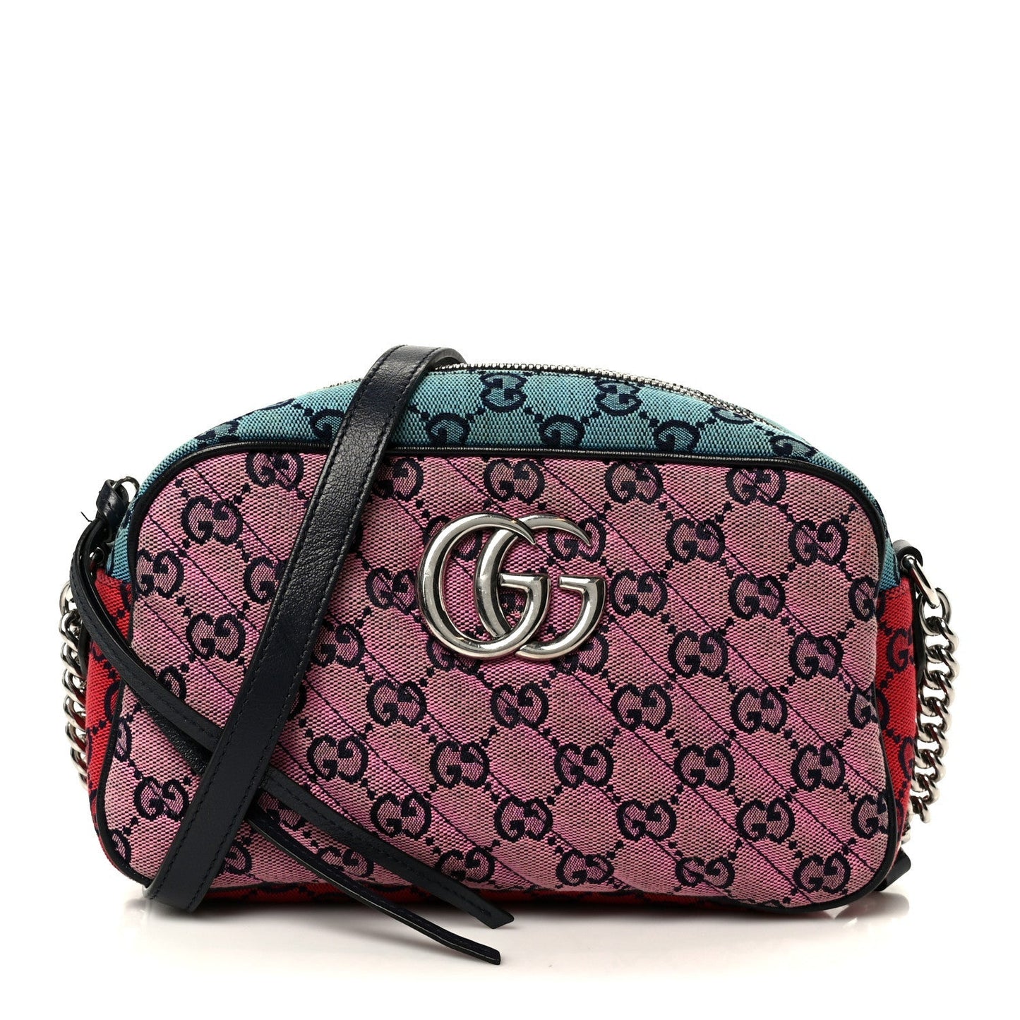 Monogram Multicolor Matelasse Diagonal Small GG Marmont Chain Shoulder Bag Pink Blue Green Red Light Blue