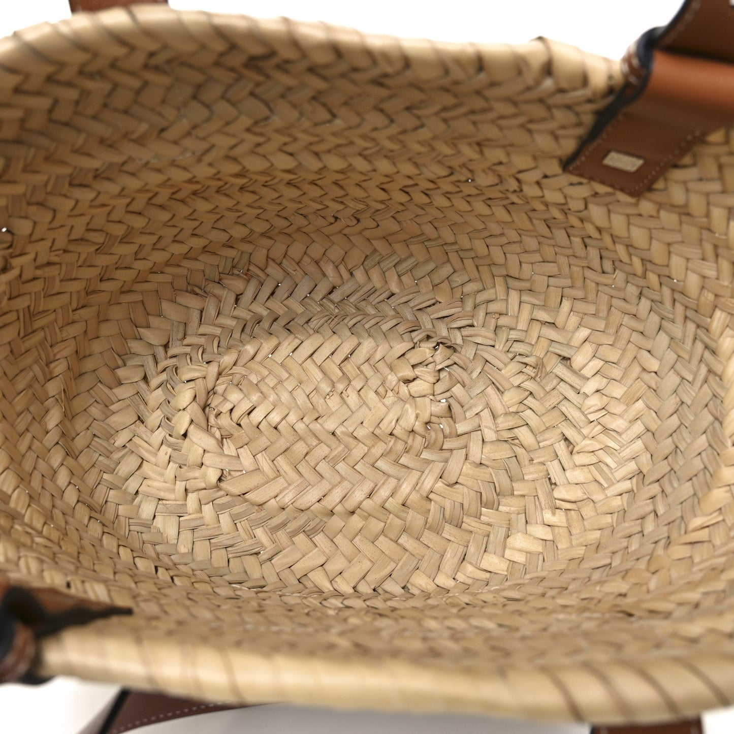 Raffia Small Basket Tote Bag Natural Tan