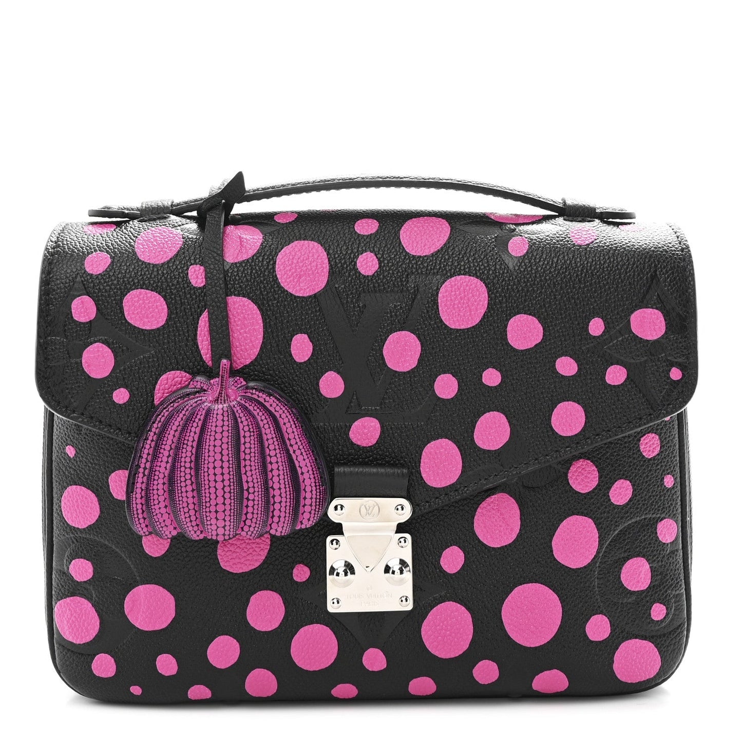 LV x YK Empreinte Monogram Giant Pochette Metis Black Fuchsia