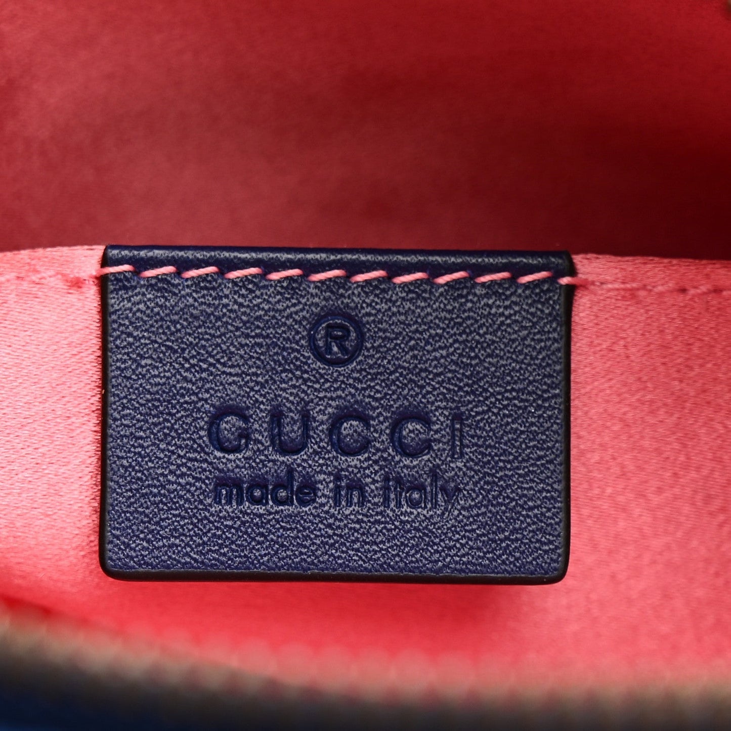 Velvet Matelasse GG Marmont Belt Bag 85 34 Cobalt Blue