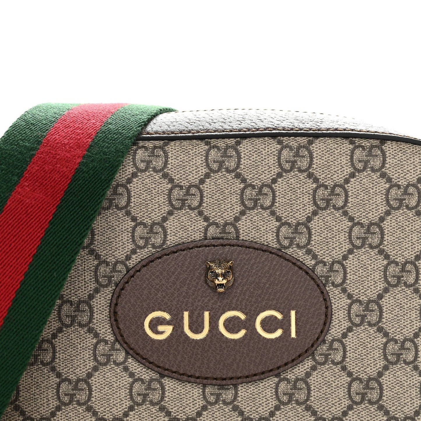 GG Supreme Monogram Web Neo Vintage Shoulder Bag Beige New Acero Crop