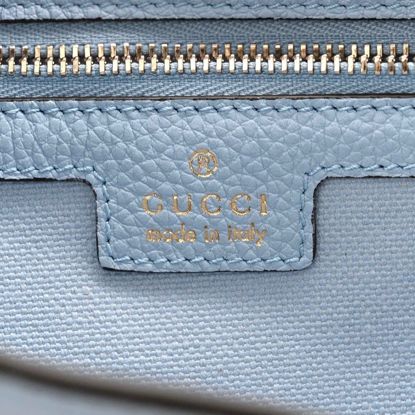 Grained Calfskin Web Medium Jackie 1961 Hobo Light Blue