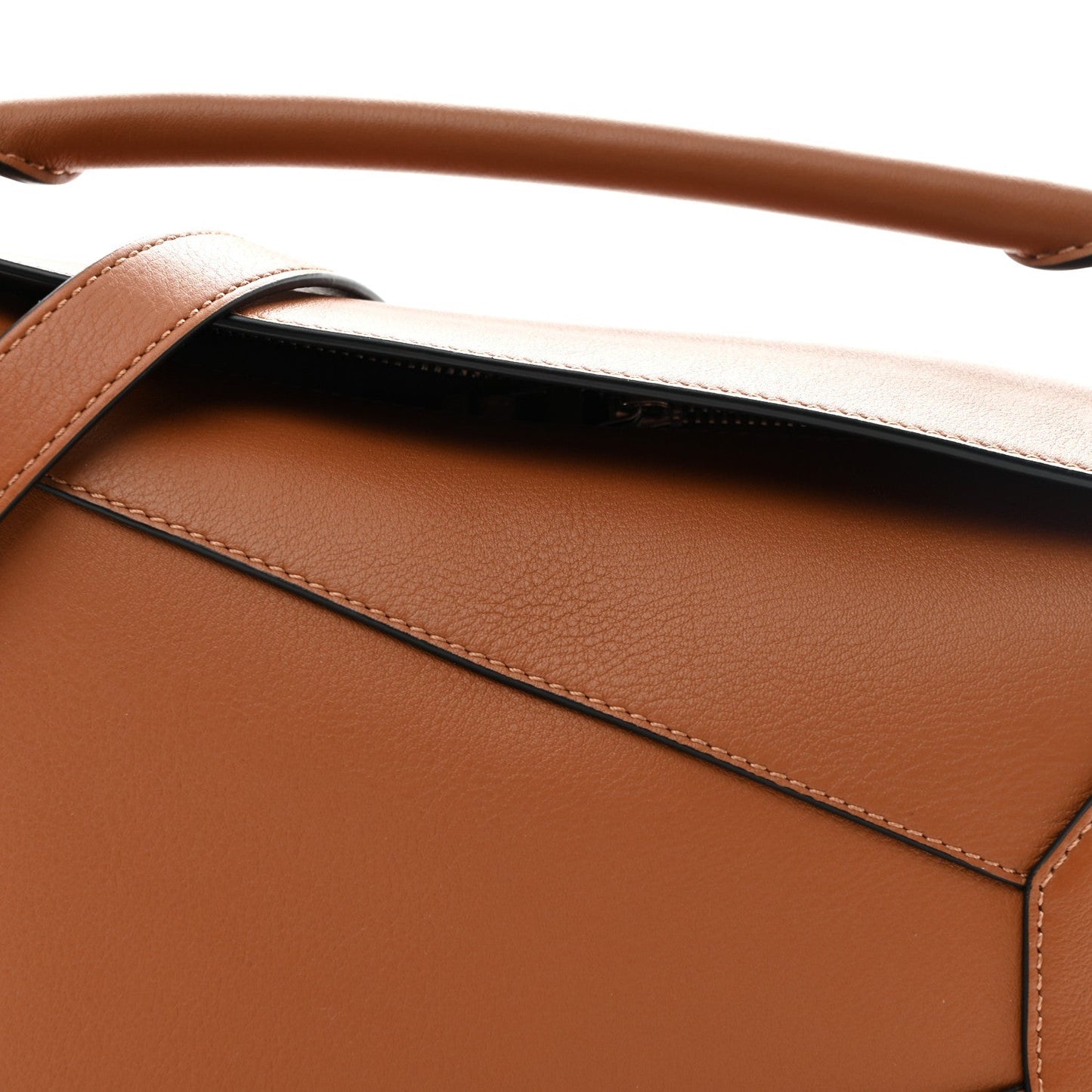 Calfskin Small Puzzle Edge Bag Tan