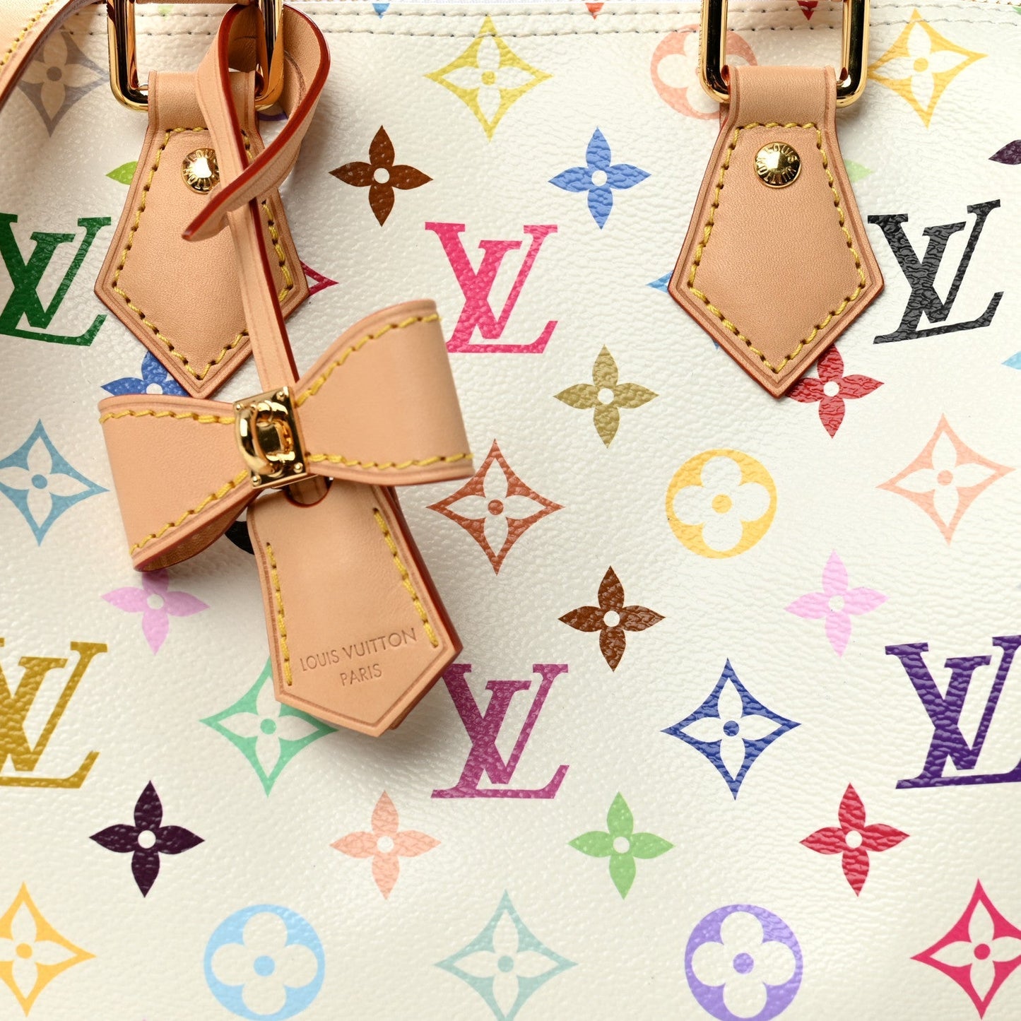 LV X TM Monogram Multicolor Speedy Bandouliere 25 White