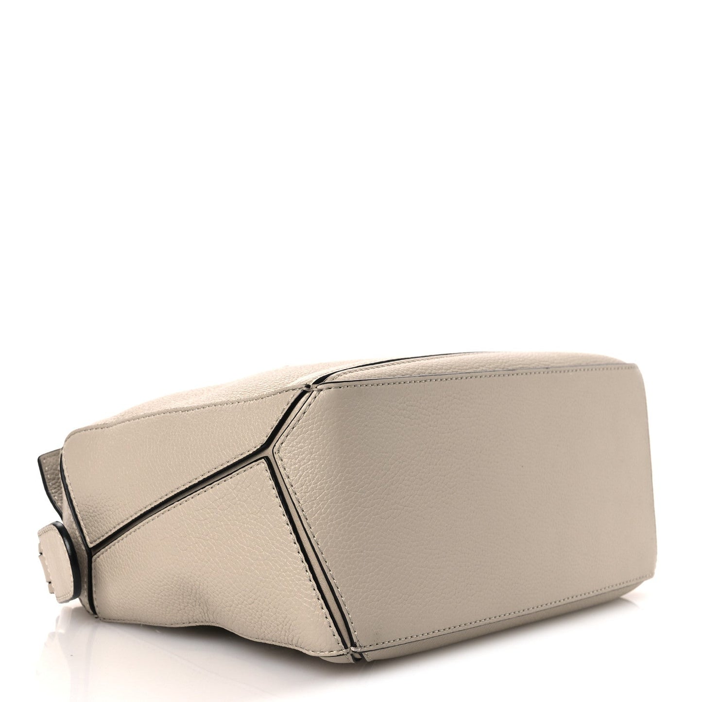 Grained Calfskin Small Puzzle Bag Sand