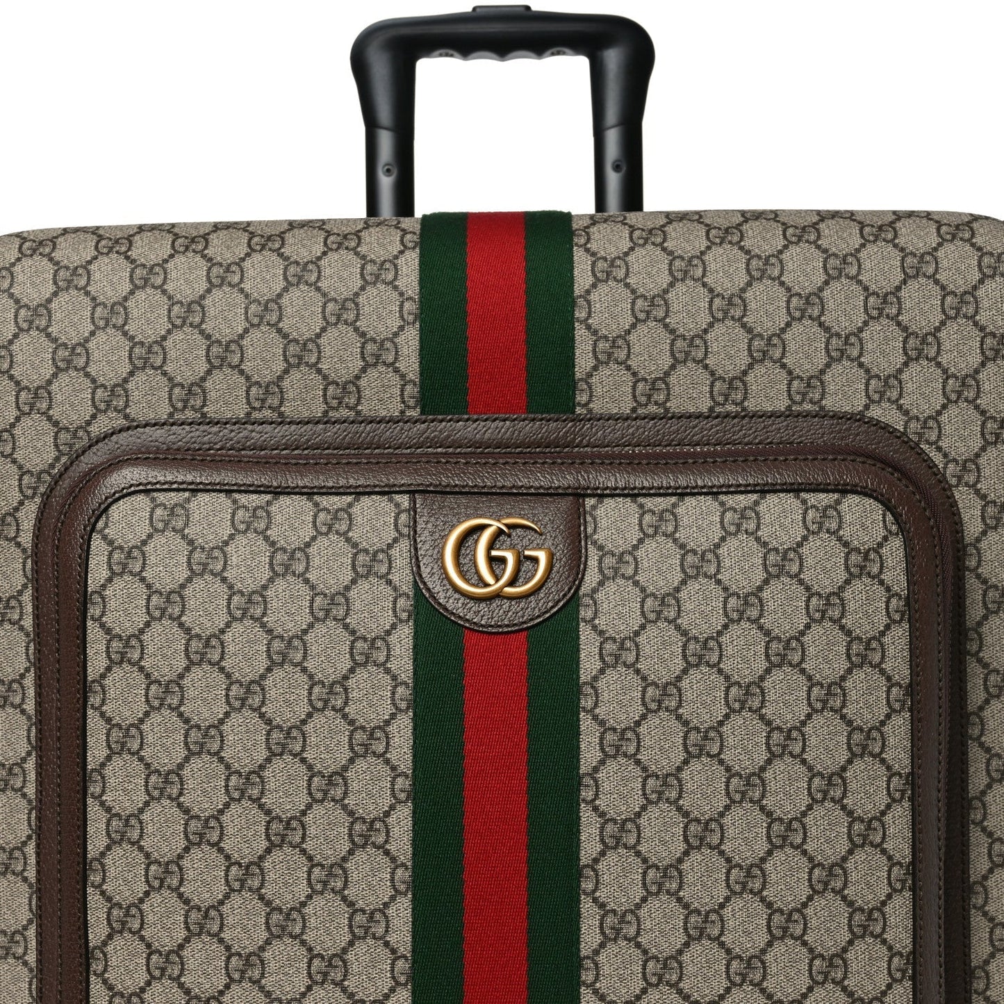 GG Supreme Monogram Web Medium Savoy Trolley Beige Ebony