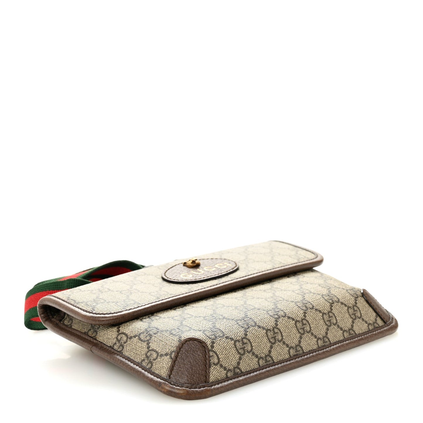 GG Supreme Monogram Neo Vintage Web Belt Bag Brown