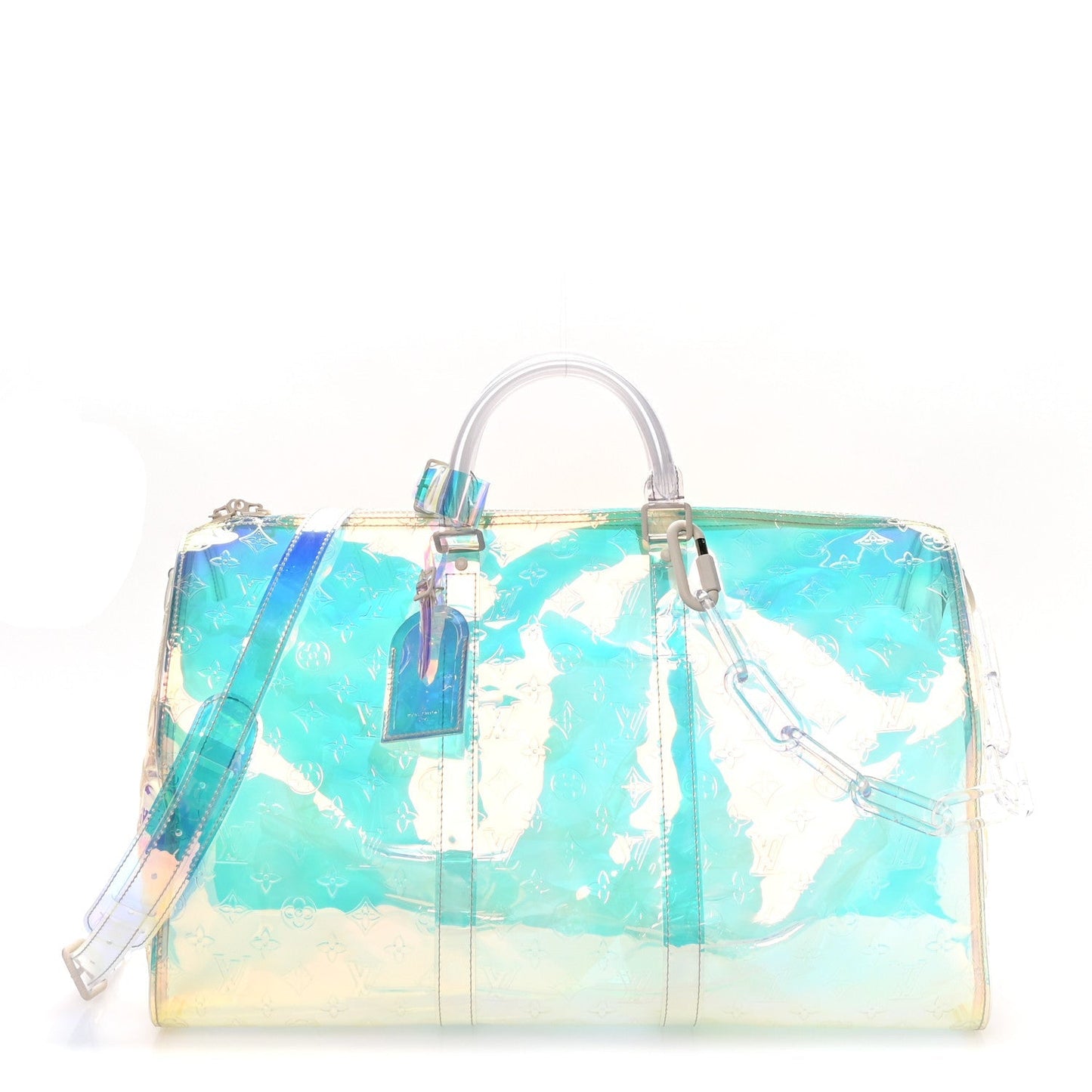 PVC Monogram Keepall Bandouliere 50 Iridescent Prism