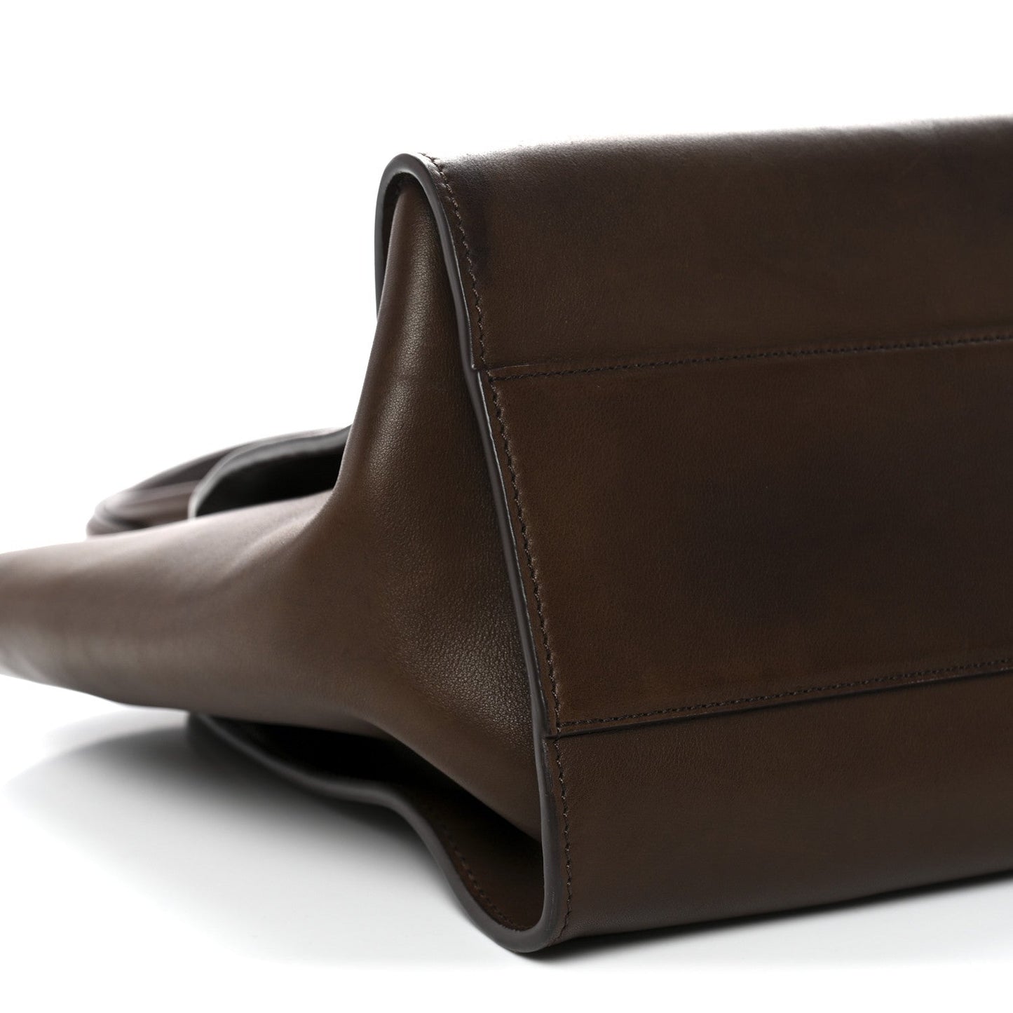 Polished Saddle Calfskin Marlo 14 Dark Brown