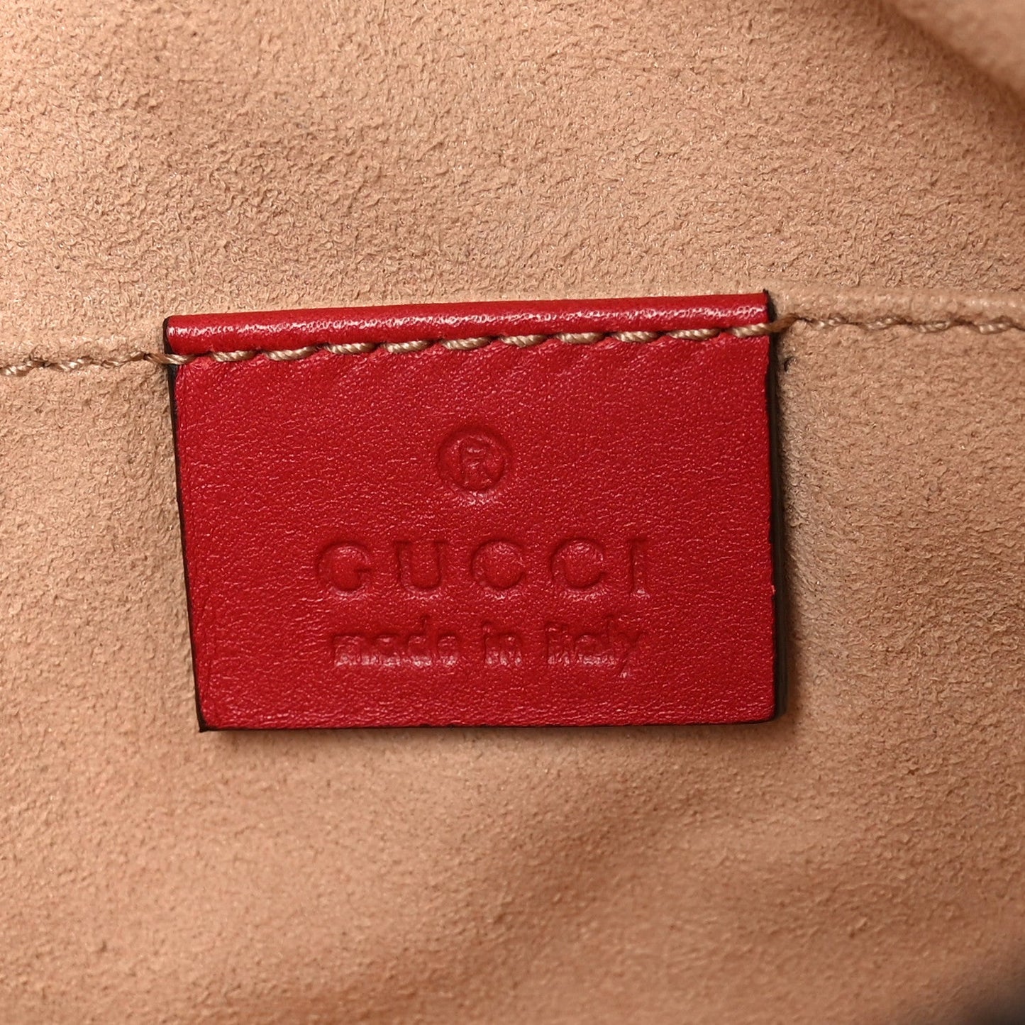 Calfskin Matelasse GG Marmont Belt Bag 105 42 Hibiscus Red
