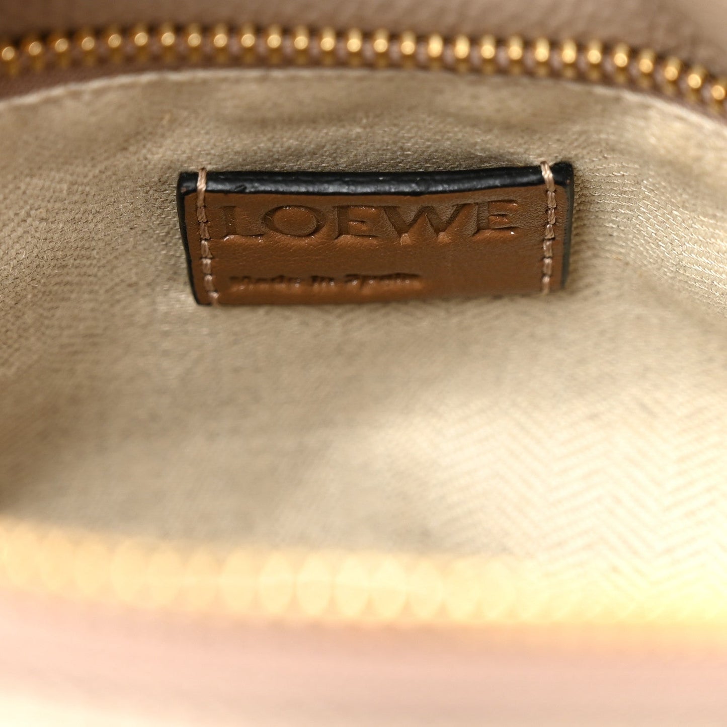 Grained Calfskin Medium Puzzle Bag Sand Mink