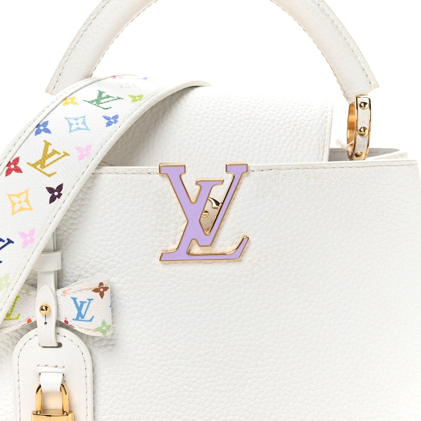LV X TM Taurillon BB Capucines Blanc