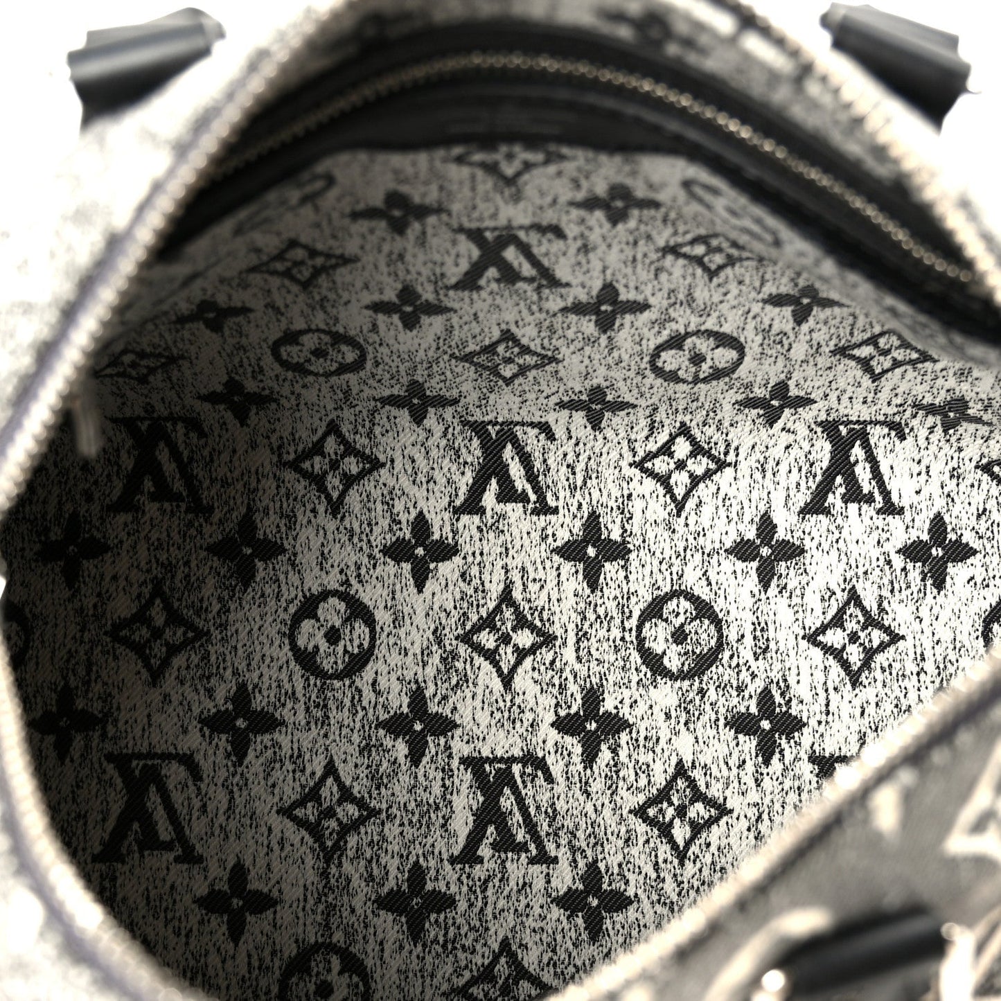 Denim Monogram Jacquard Speedy Bandouliere 25 Black