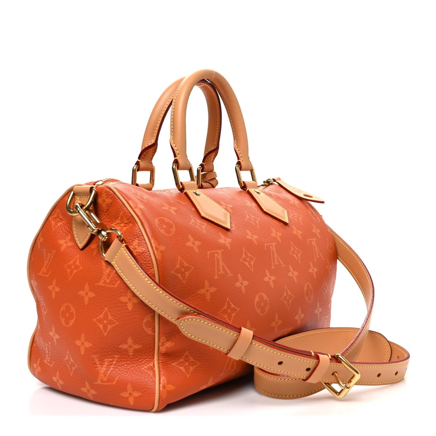 Calfskin Monogram Speedy P9 Bandouliere 30 Ocre