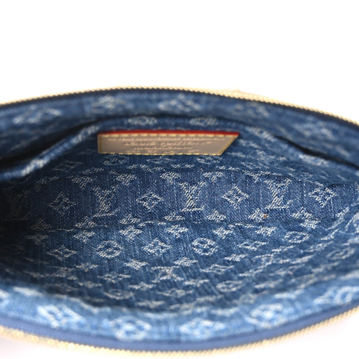 LV X TM Monogram Denim Cerises Pochette Accessories Blue