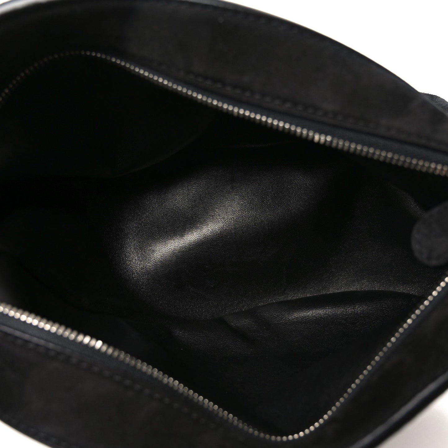 Suede Small Slouchy Banana Bag Black
