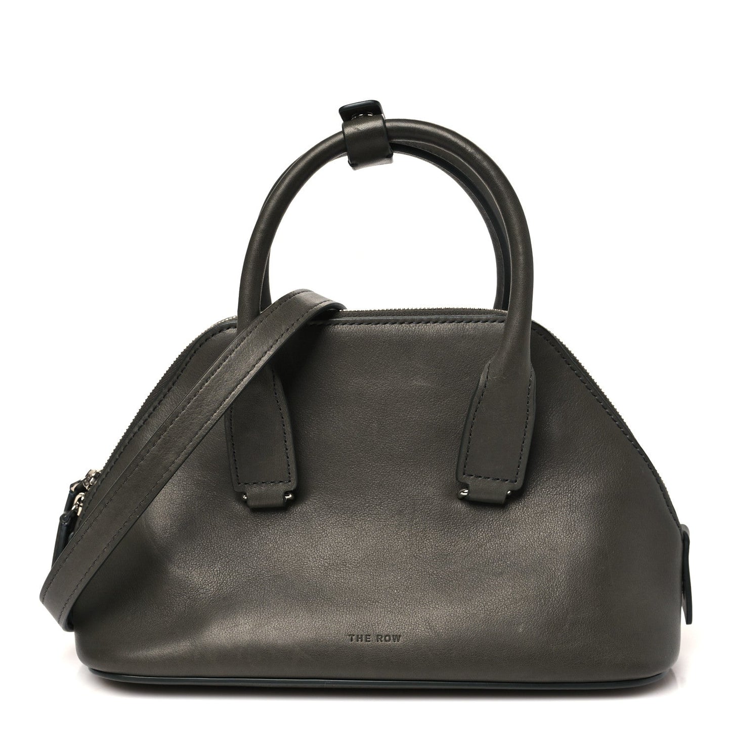 Saddle Calfskin Mini Devon Bag Koala Grey