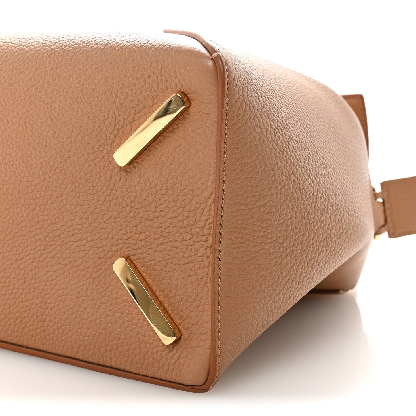 Grained Calfskin Medium Puzzle Edge Bag Toffee