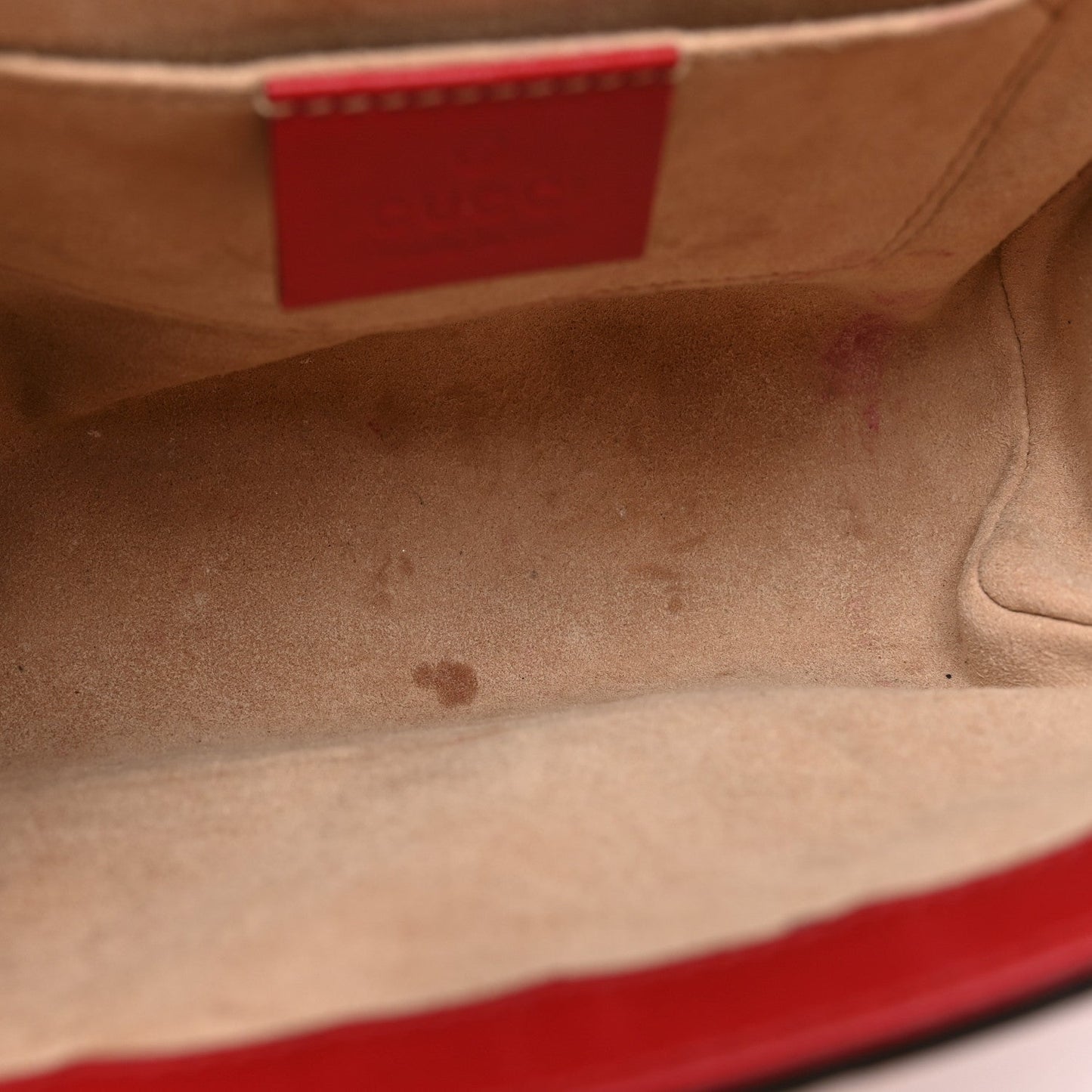 Guccissima Small Padlock Shoulder Bag Hibiscus Red