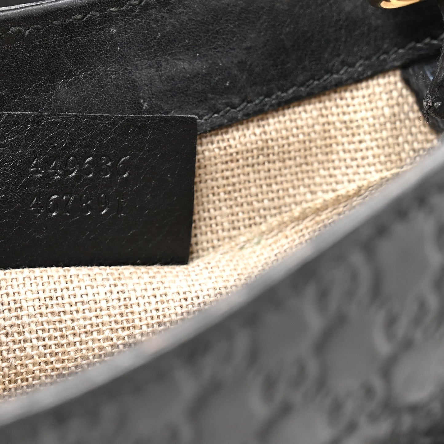 Microguccissima Mini Emily Chain Shoulder Bag Black