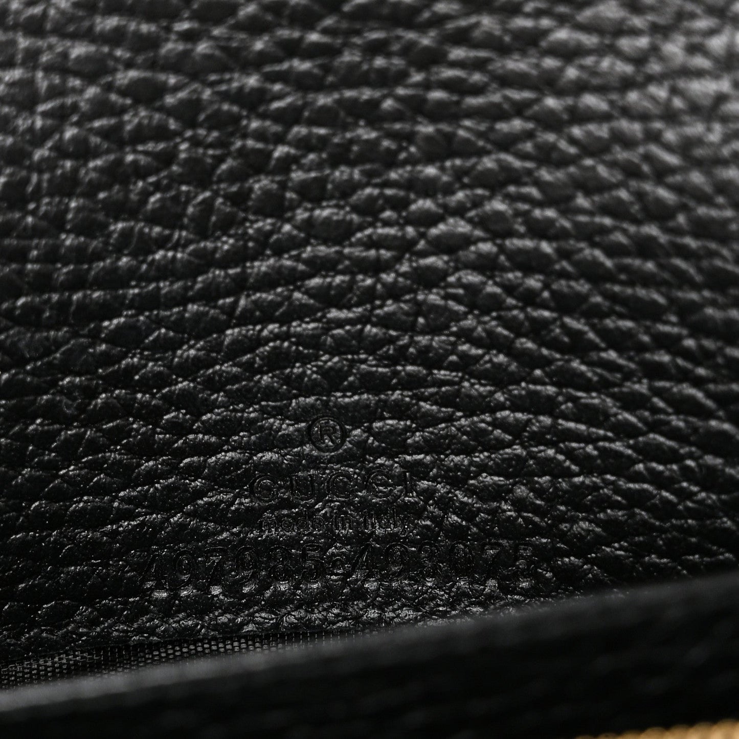 Calfskin Mini GG Marmont Chain Wallet Black