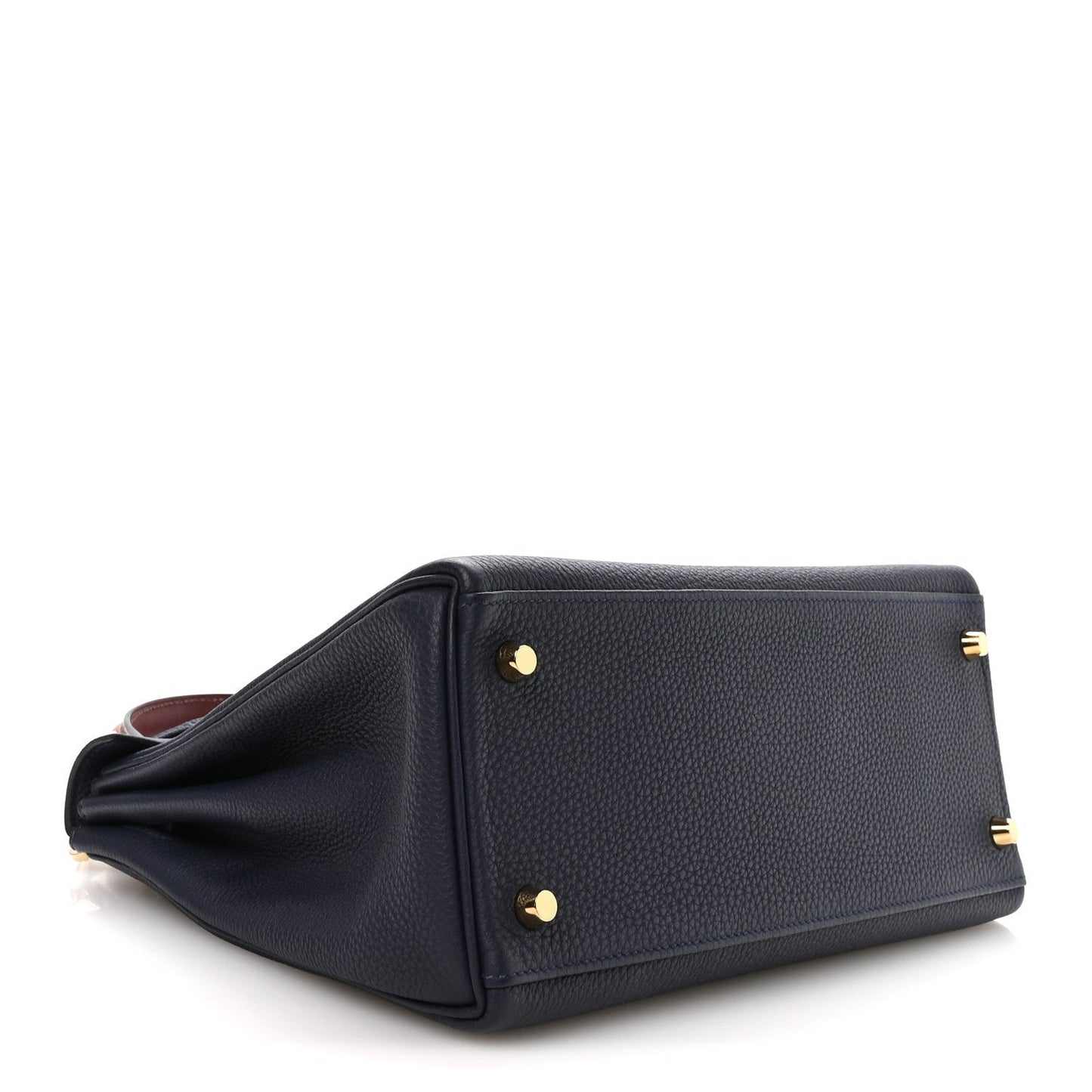 Togo Horseshoe Au Galop Kelly Retourne 28 Bleu Nuit Rouge H Fauve