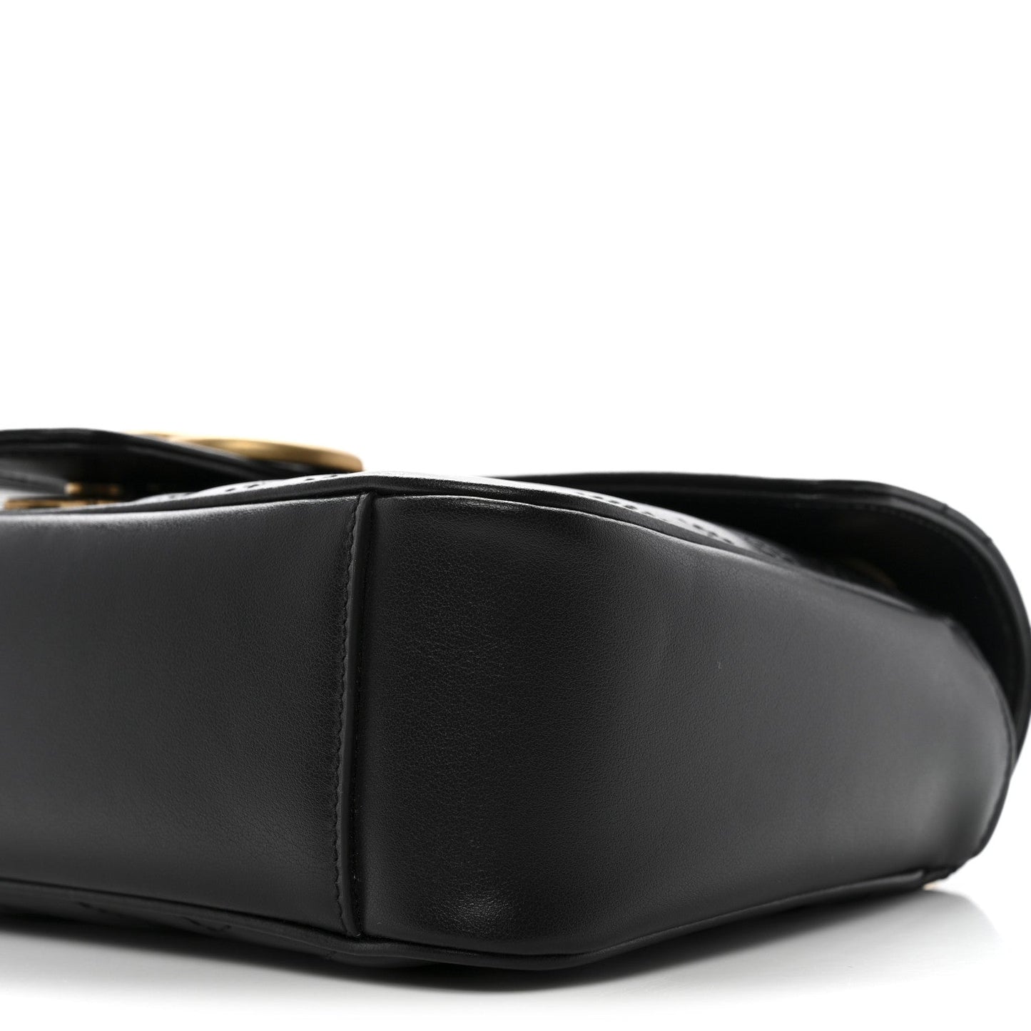 Calfskin Matelasse Small GG Marmont Shoulder Bag Black