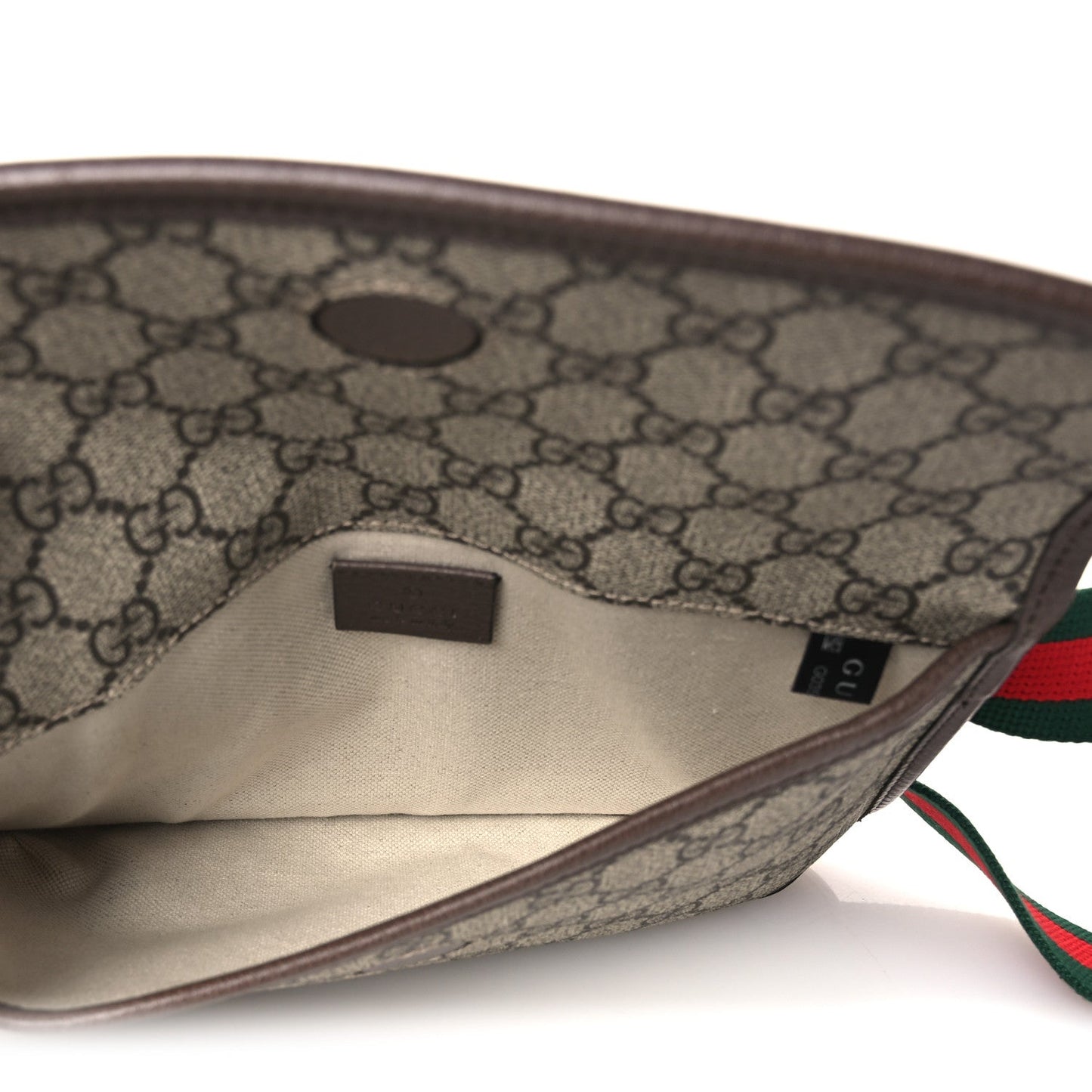 GG Supreme Monogram Neo Vintage Web Belt Bag Brown