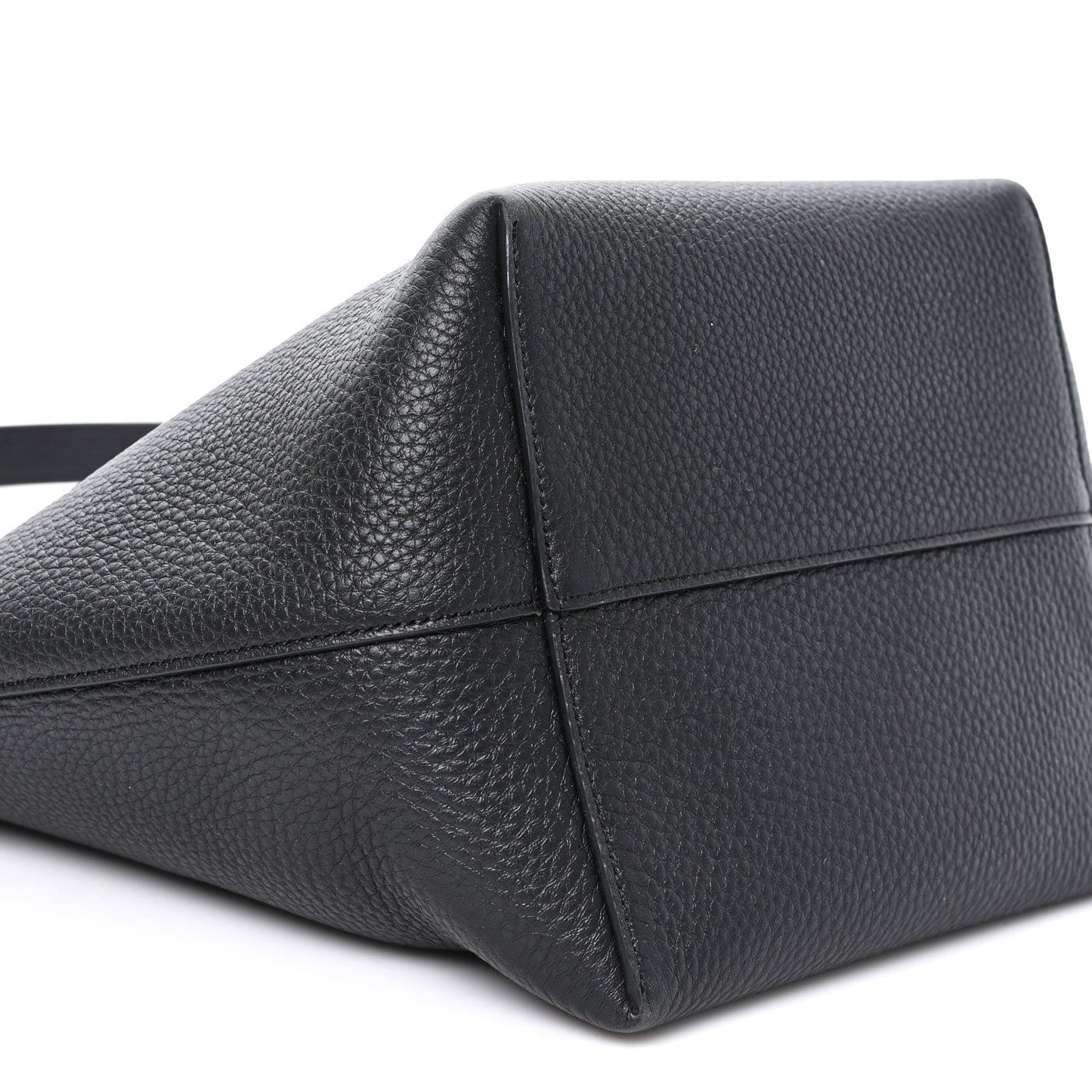 Grained Calfskin Medium N/S Park Tote Black