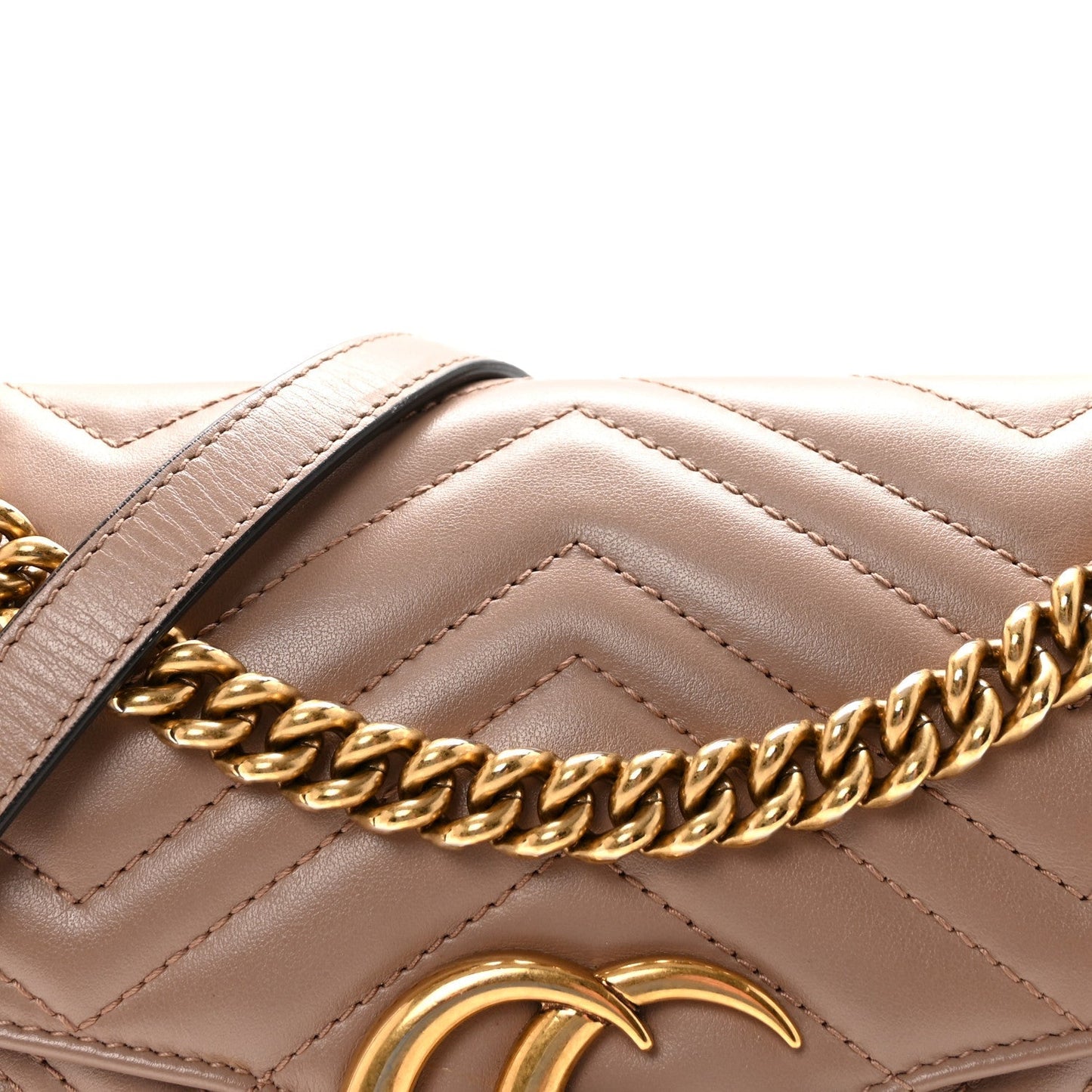 Calfskin Matelasse Small GG Marmont Shoulder Bag Porcelain Rose