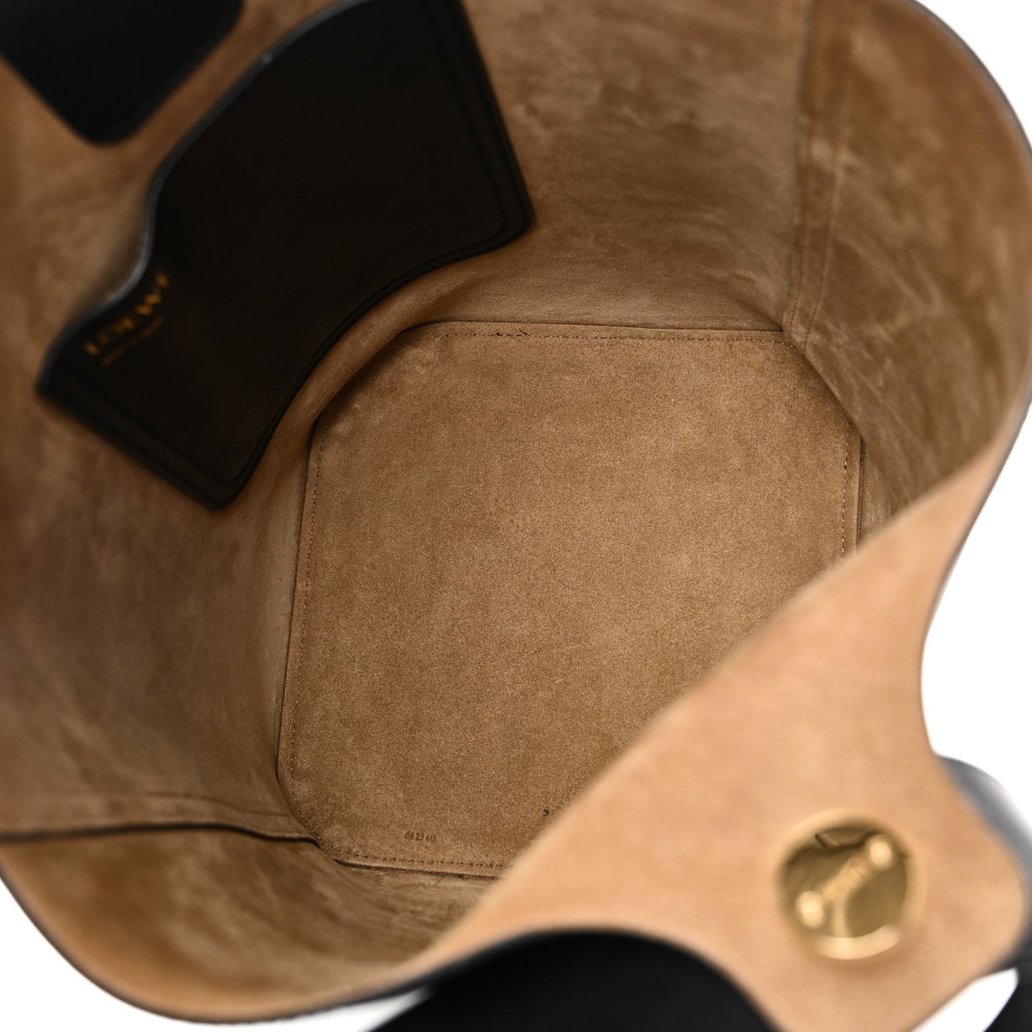 Smooth Calfskin Medium Pebble Bucket Bag Black