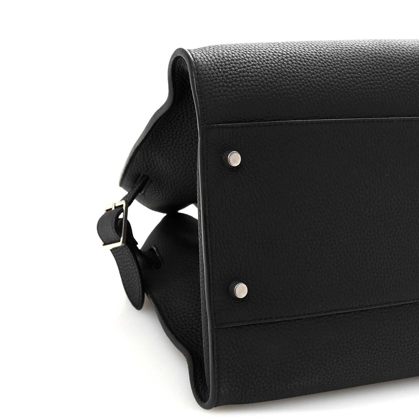 Matte Grained Calfskin EW Margaux Black
