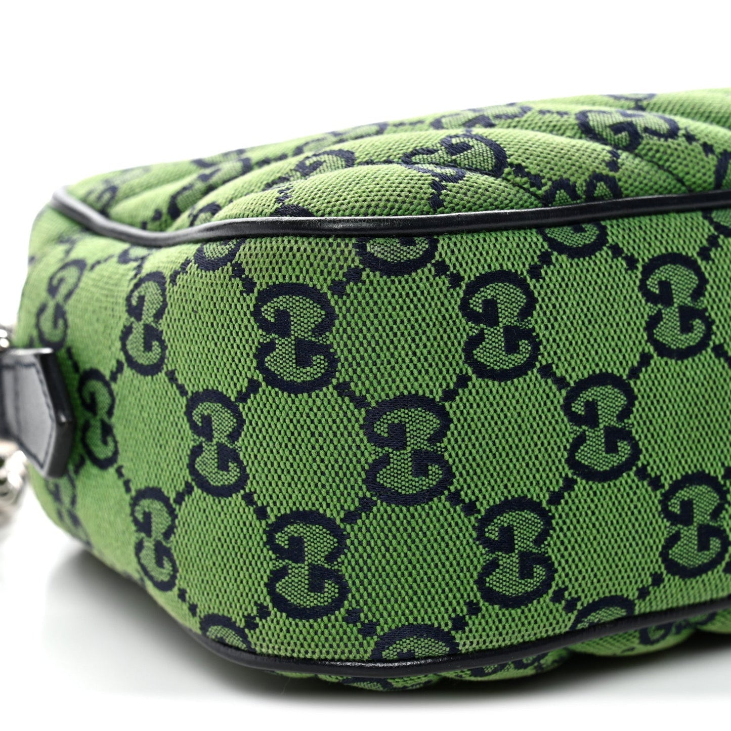 Monogram Multicolor Matelasse Diagonal Small GG Marmont Chain Shoulder Bag Green Blue