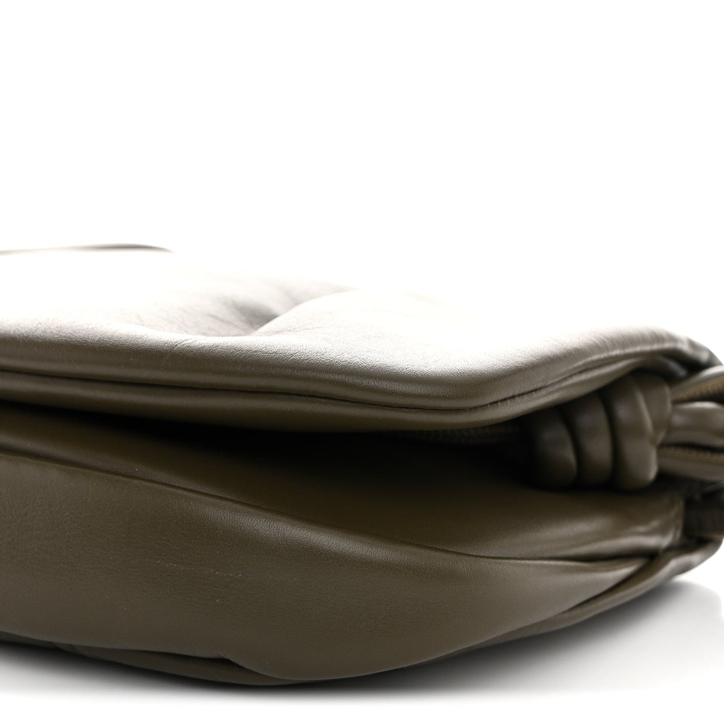 Shiny Nappa Calfskin Paseo Satchel Dark Khaki