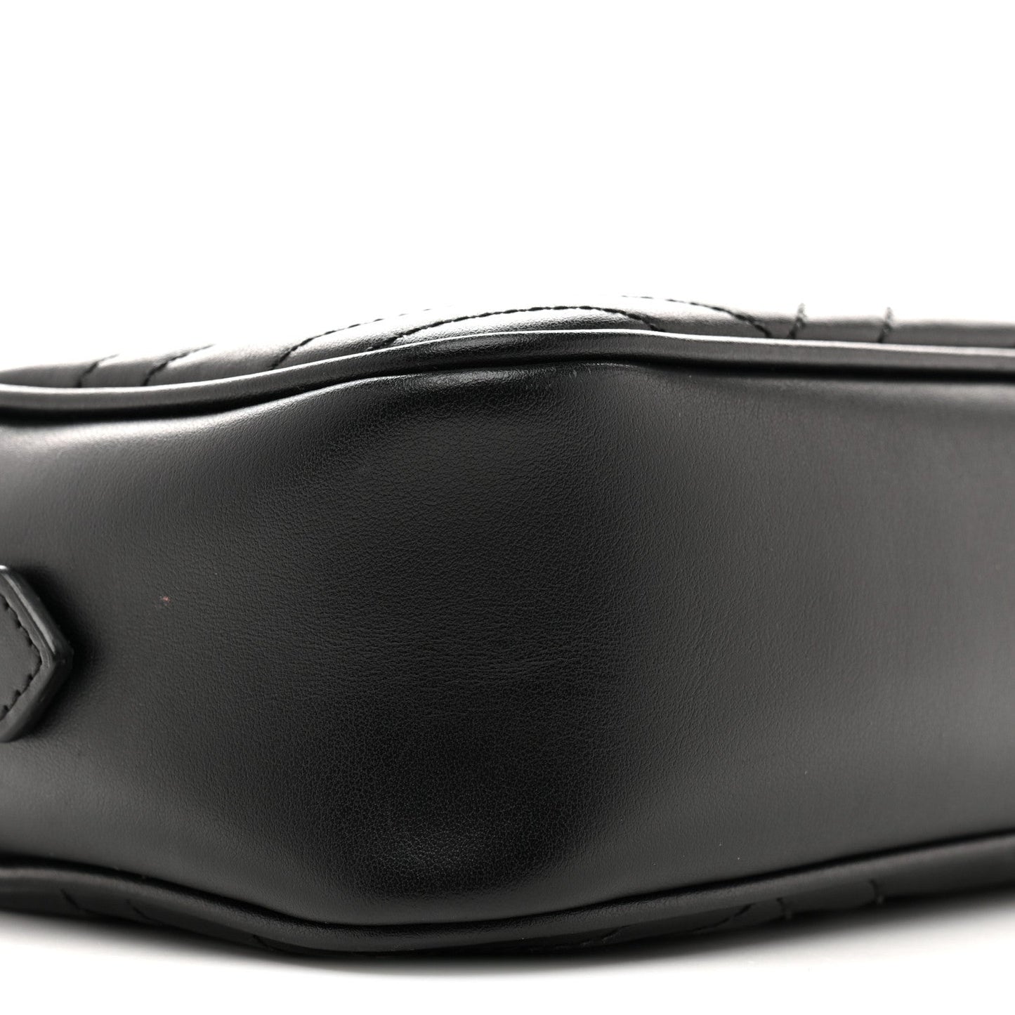 Calfskin Matelasse Monochrome Small GG Marmont Chain Shoulder Bag Black