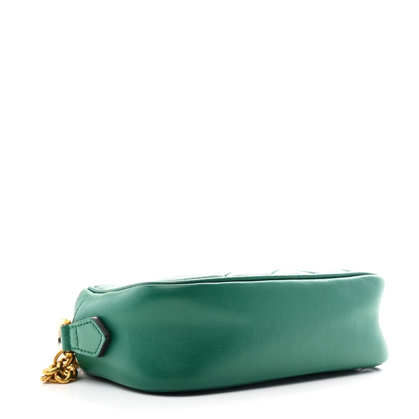 Calfskin Matelasse Small GG Marmont Chain Shoulder Bag Emerald Green