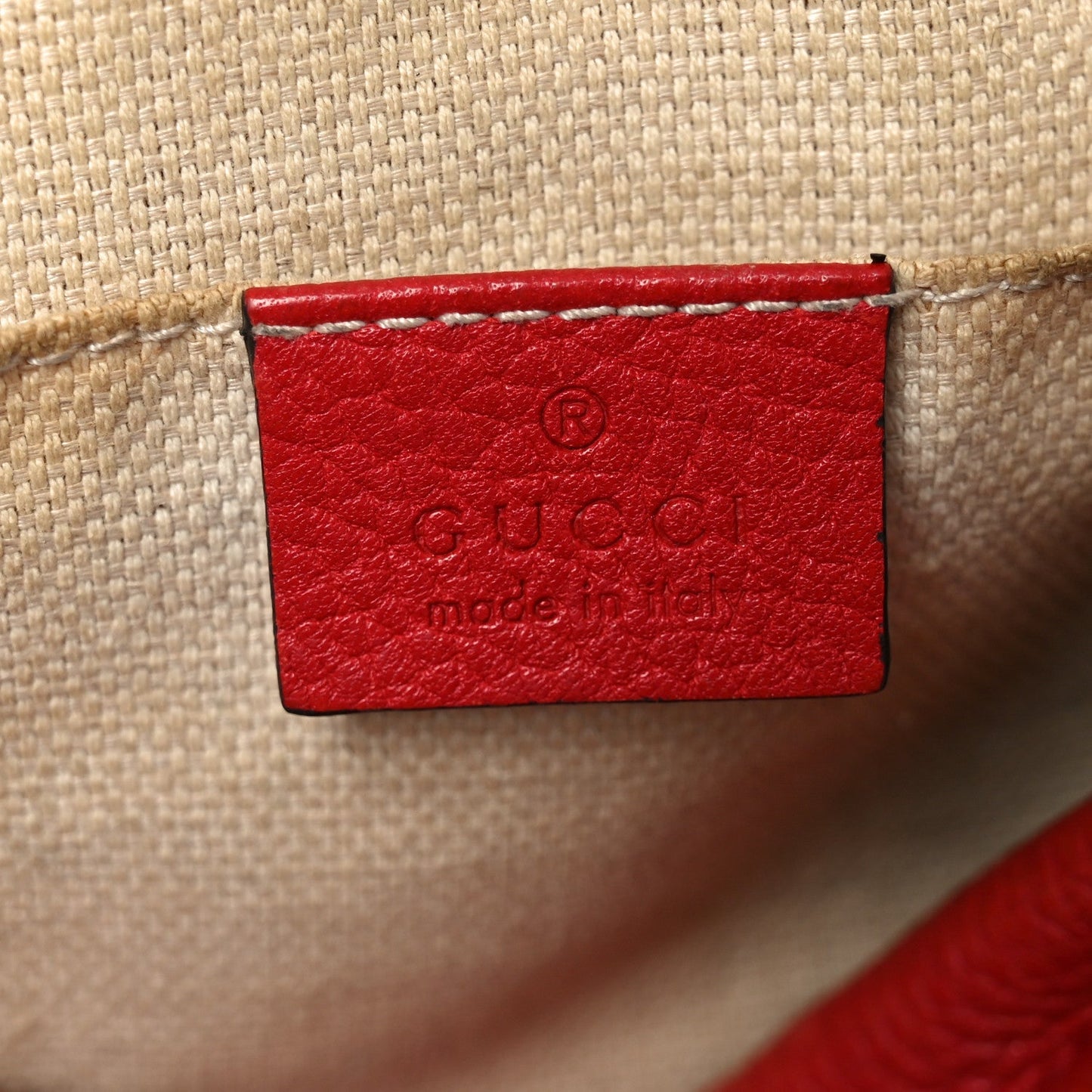 Pebbled Calfskin Small Soho Disco Bag Tabasco Red