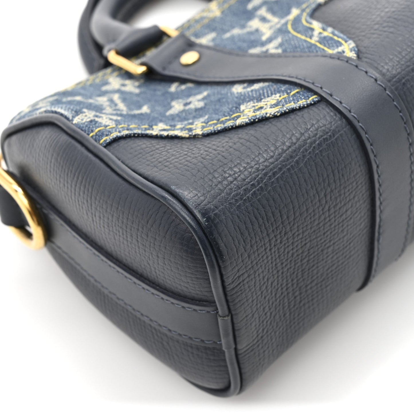 X NIGO Taurillon Monogram Denim Drip Keepall XS Blue