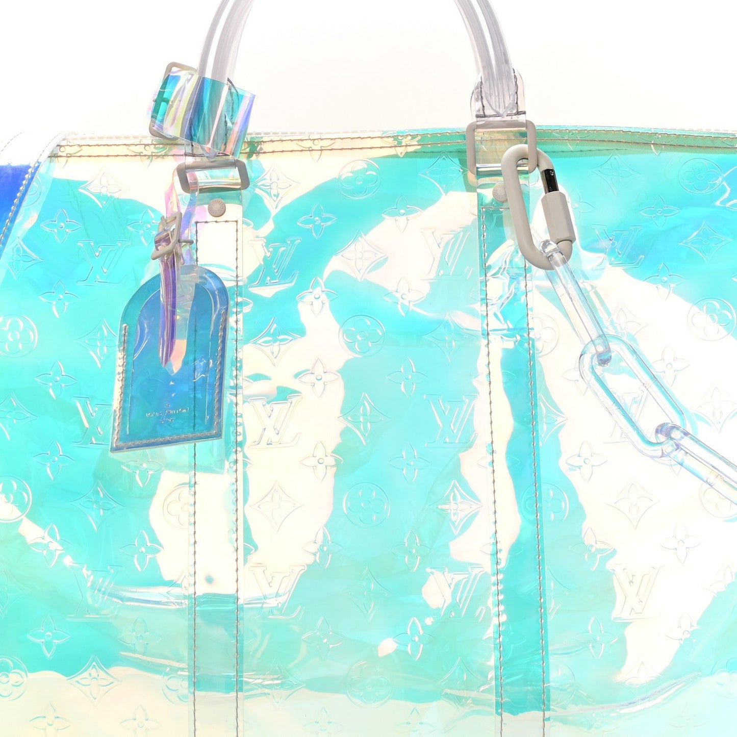 PVC Monogram Keepall Bandouliere 50 Iridescent Prism