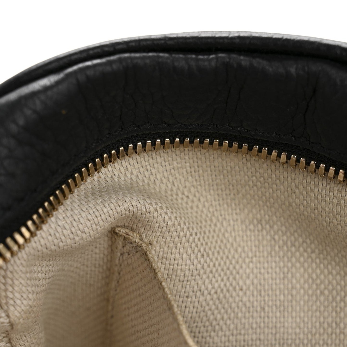 Pebbled Calfskin Small Soho Disco Bag Black