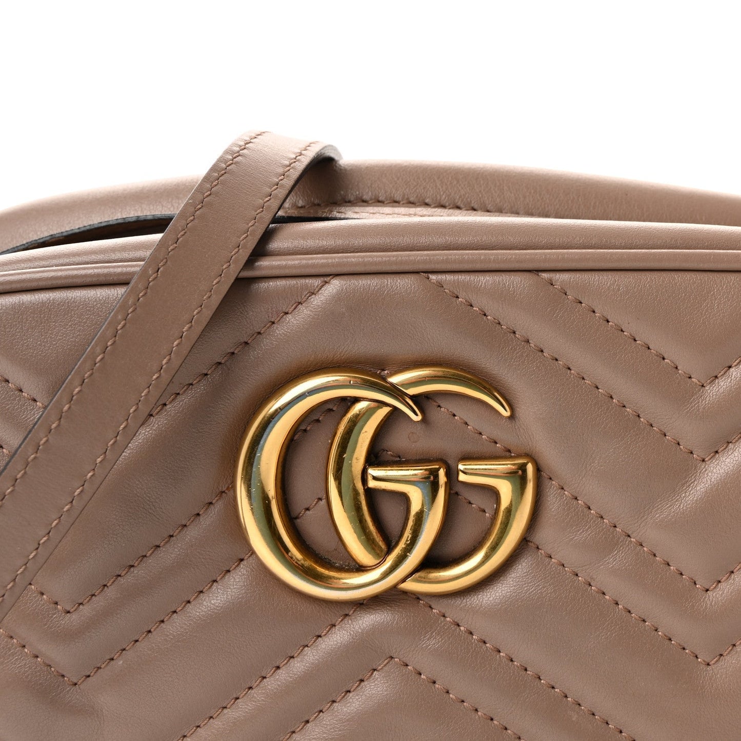 Calfskin Matelasse Small GG Marmont Chain Shoulder Bag Porcelain Rose