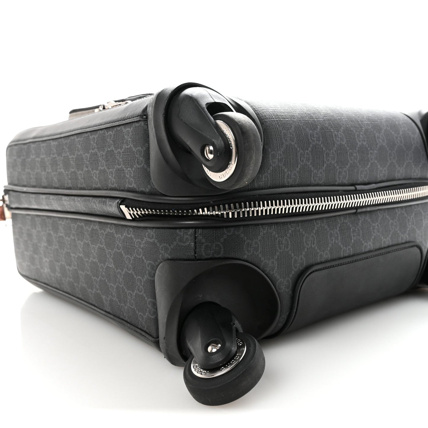 GG Supreme Monogram Gran Turismo Suitcase Black Grey