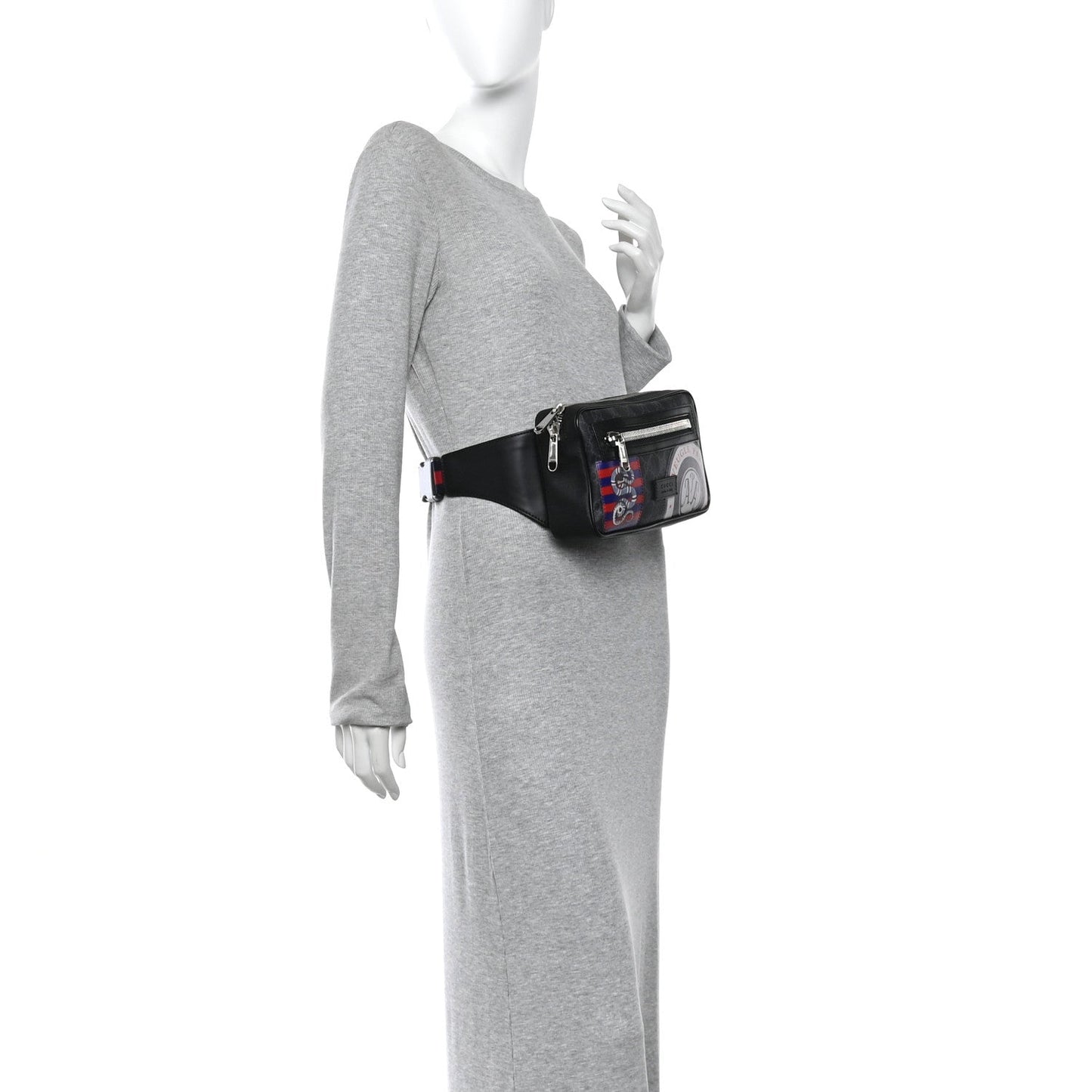 GG Supreme Monogram Night Courrier Belt Bag Black Multicolor