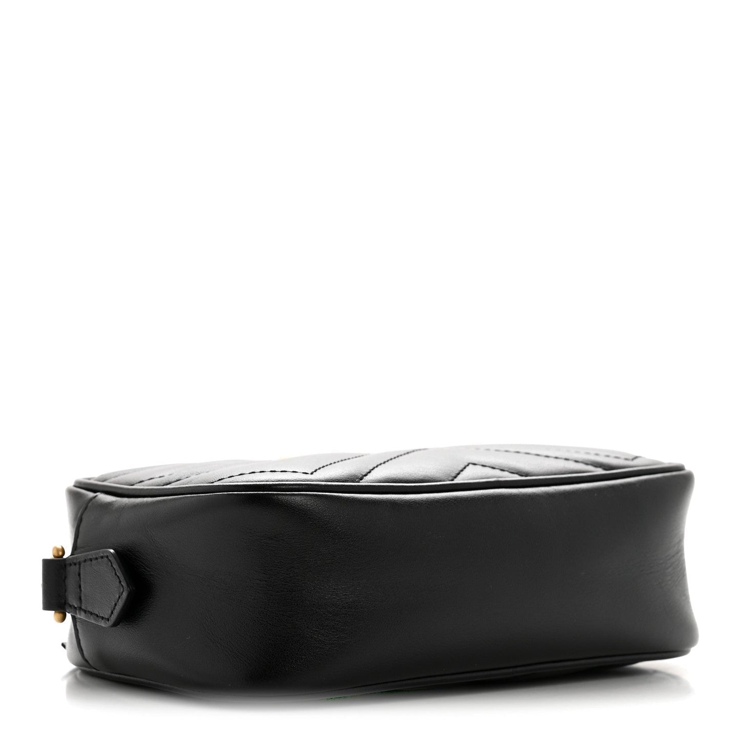 Calfskin Matelasse Mini GG Marmont Chain Shoulder Bag Black