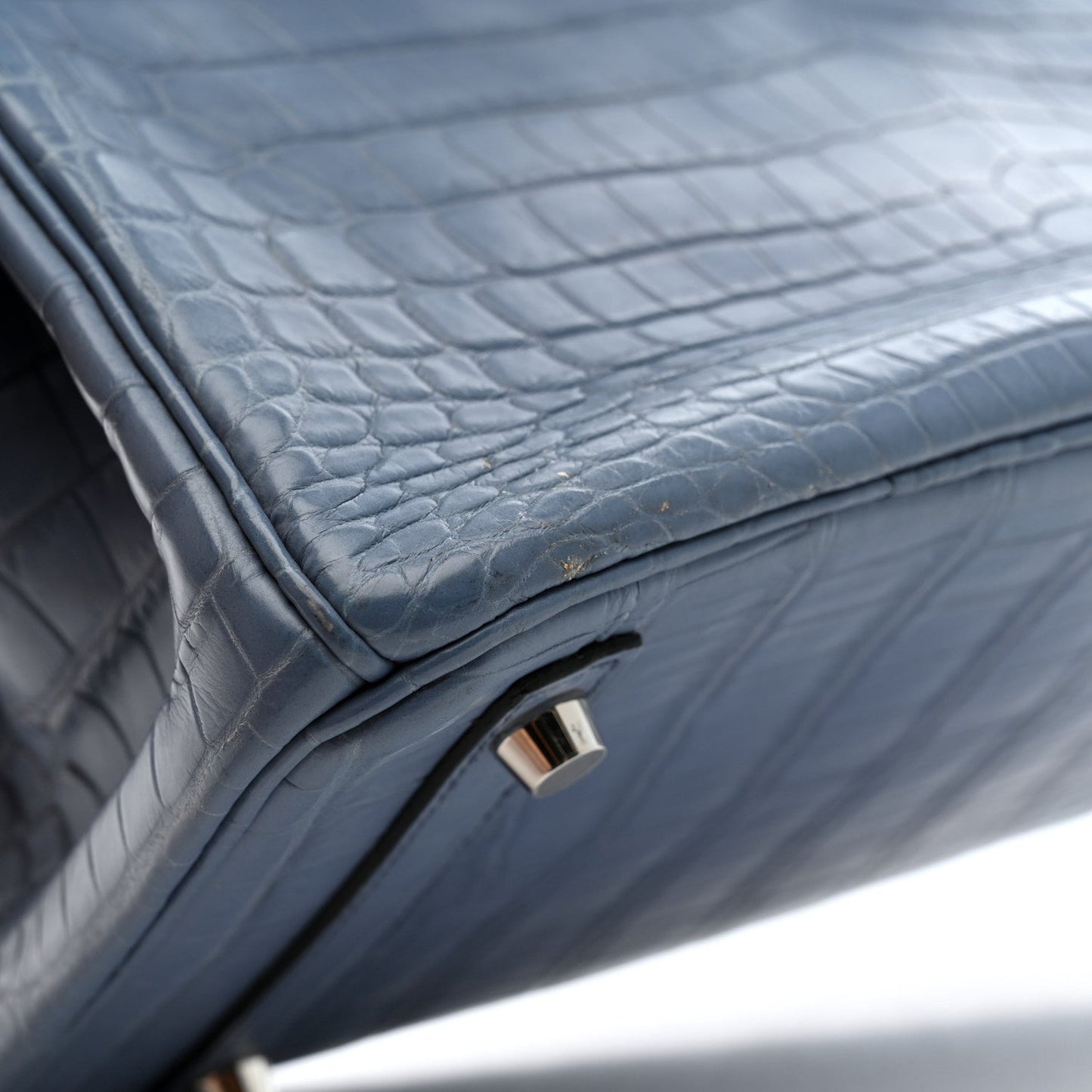 Matte Porosus Crocodile Birkin 30 Bleu Brighton