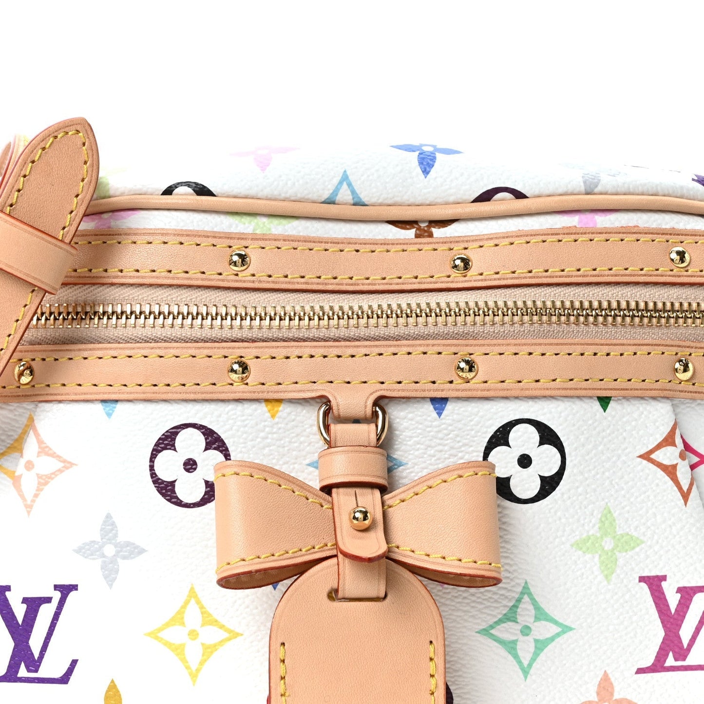 LV X TM Monogram Multicolor High Rise Bumbag White