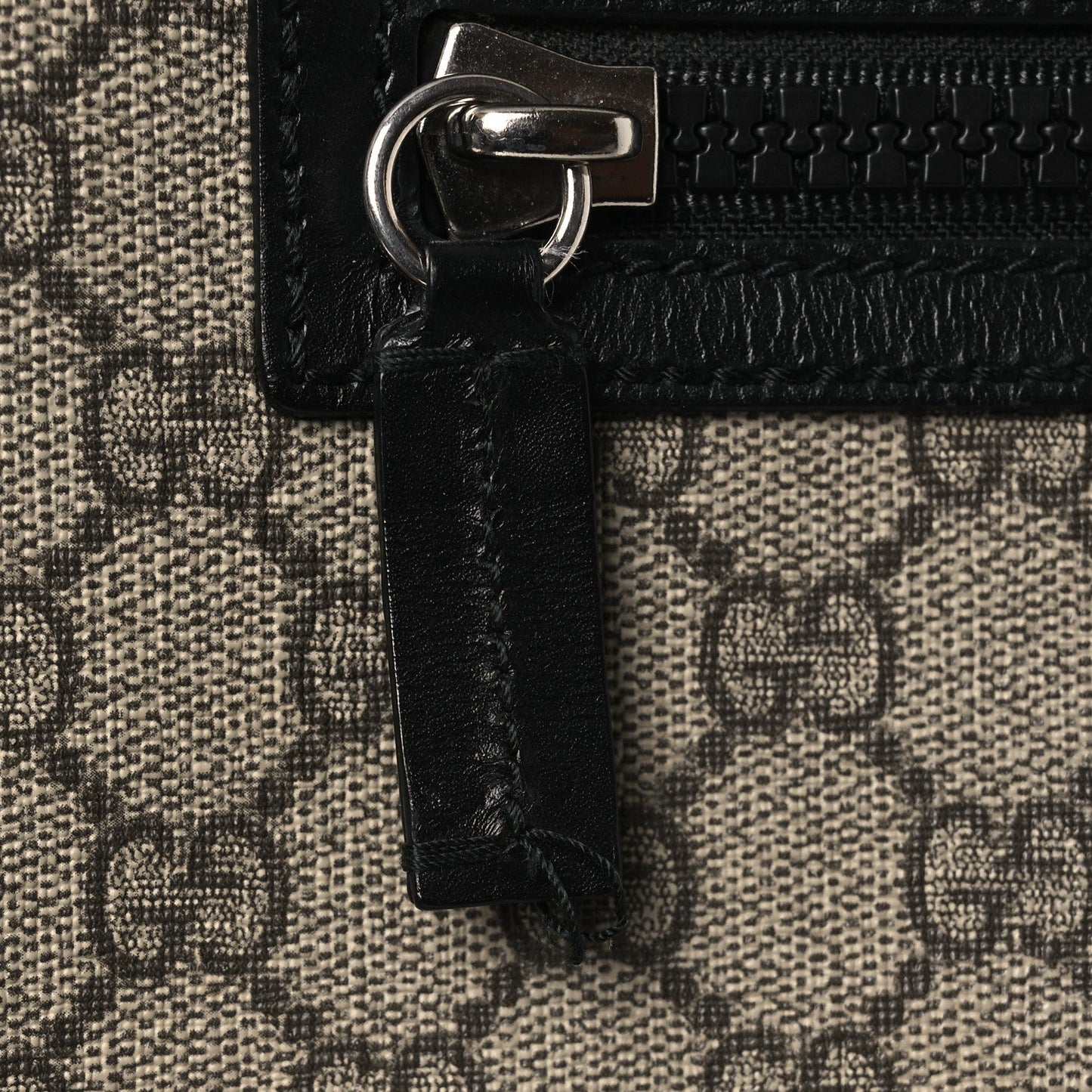 GG Supreme Monogram Flat Messenger Bag Black