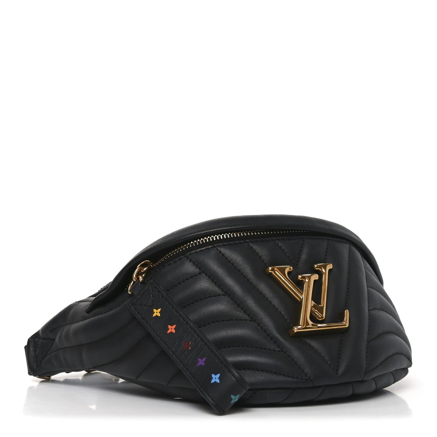 Calfskin Quilted New Wave Bumbag Black